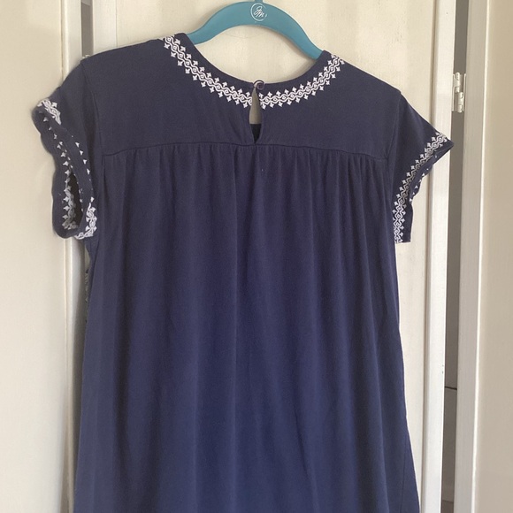 VINEYARD VINES dress Sz 14 Island Lattice navy cotton EUC - Picture 9 of 9